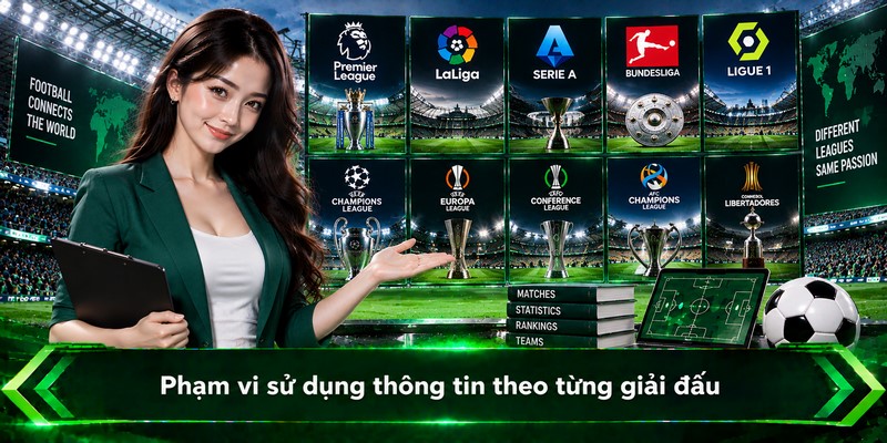 Phạm vi sử dụng thông tin theo từng giải đấu